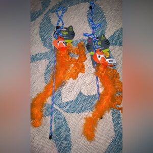 Orange Feather Cat Toy